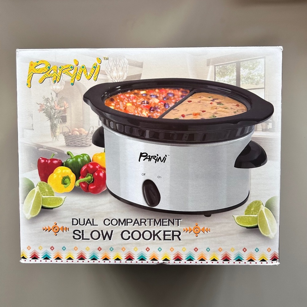 NWT Parini Dual Compartment Slow Cooker